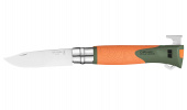 Нож складной Opinel №12 Explore Orange с извлекателем клещей