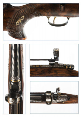 Винтовка CZ 550 гравированная, кал. 30-06 в комплекте: кофр кожаный, чехол, нож финский