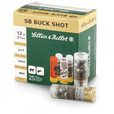 Патрон Sellier & Bellot калибр 12/70 Buck Shot