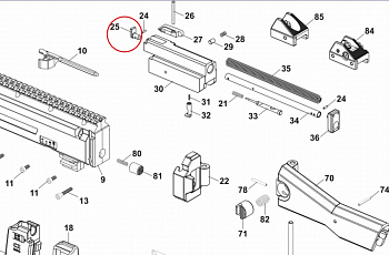 Уплотнитель пружины экстрактора на CZ Scorpion Evo3 (10шт)