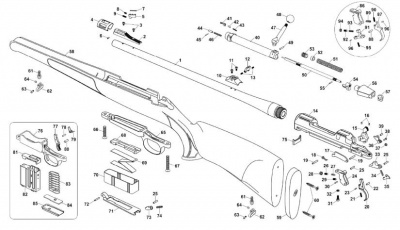 Пружина экстрактора на CZ 557/TSR cal. 308 Win