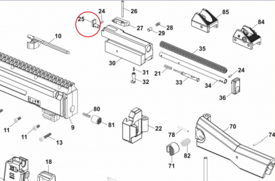 Уплотнитель пружины экстрактора на CZ Scorpion Evo3 (10шт)