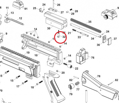 Стопор бойка на CZ Scorpion Evo3 