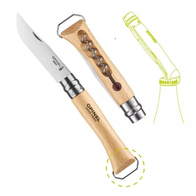 Нож складной Opinel №10 CORKSCREW, 6см