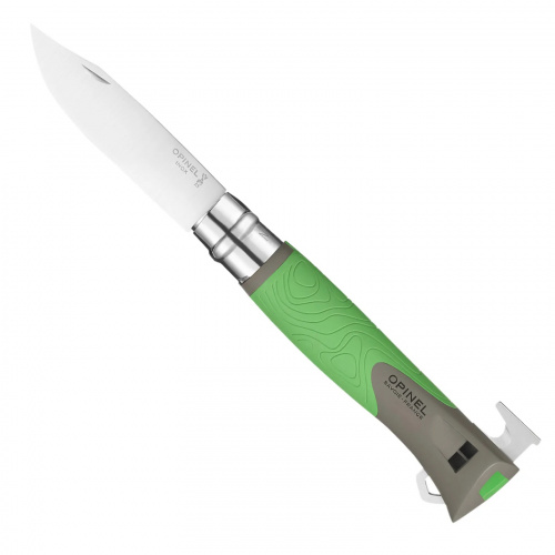 Нож складной Opinel №12 Explore Green с извлекателем клещей
