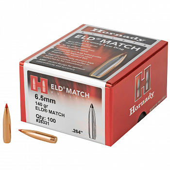 Пуля Hornady калибр 6,5мм 140 gr ELD Match (100шт в упак)