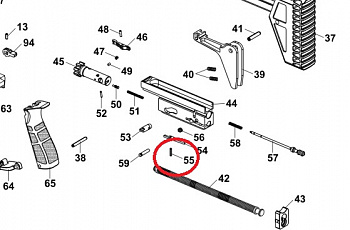 Штифт 2,5х12MCK (Фиксирующий стопор бойка) CZ Bren2 