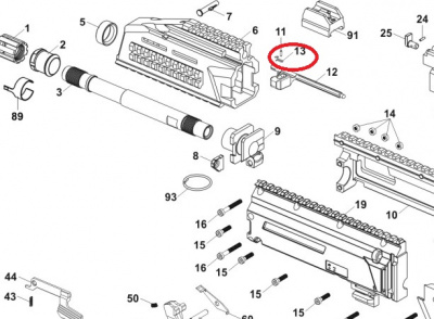 Пружина рукоятки затвора для CZ Scorpion Evo3 