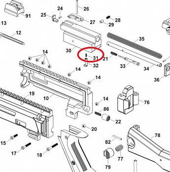 Пружина стопора бойка на CZ Scorpion Evo3