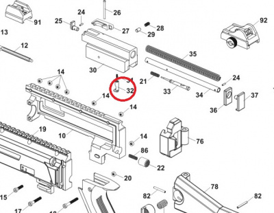 Стопор бойка на CZ Scorpion Evo3 (10 шт)