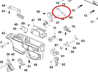 Стопор рычага курка на CZ Scorpion Evo3 
