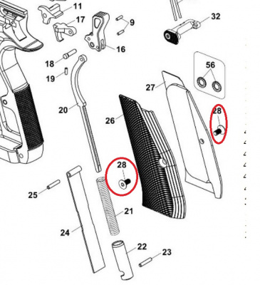 Винт M3,5 TORX для рукоятки CZ Shadow2