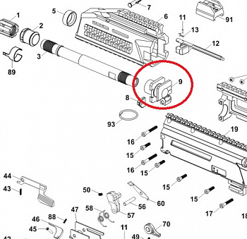 Муфта ствола на CZ Scorpion Evo3