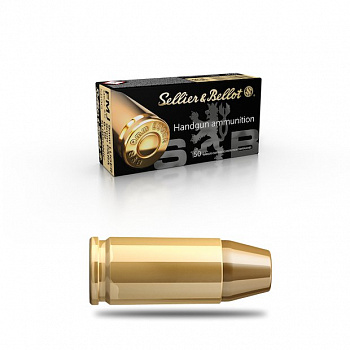 Патрон Sellier & Bellot калибр 9 мм LUGER субсоник - FMJ, 9,0г., упаковка 50 штук