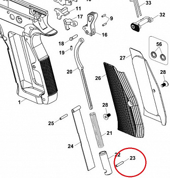 Штифт основной пружины CZ 75/SP-01/Shadow 2