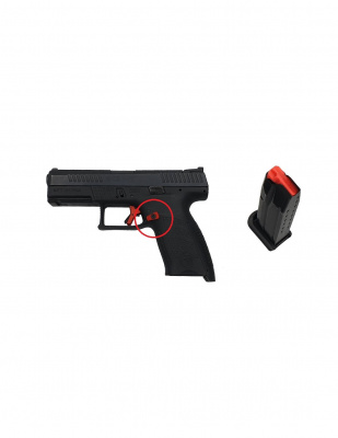 Кнопка-фиксатор магазина к CZ P-10 (чёрн.)(регулируемый)