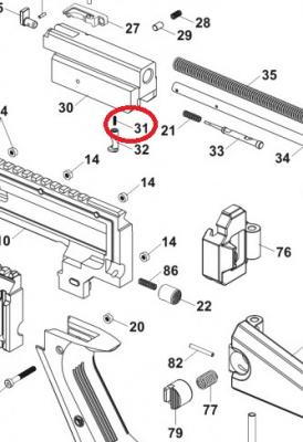 Пружина стопора бойка на CZ Scorpion Evo3 (20шт)