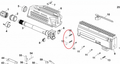 Винт M4x32 DIN912 (скрепляющий) ресивер на CZ Scorpion Evo3