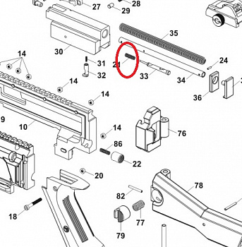 Пружина стопора бойка на CZ Scorpion Evo3