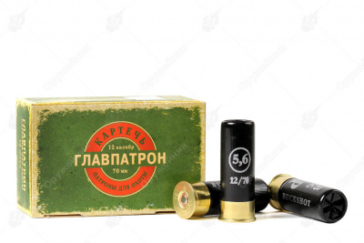 Патрон "Главпатрон" калибр 12/70. Картечь 36 гр.